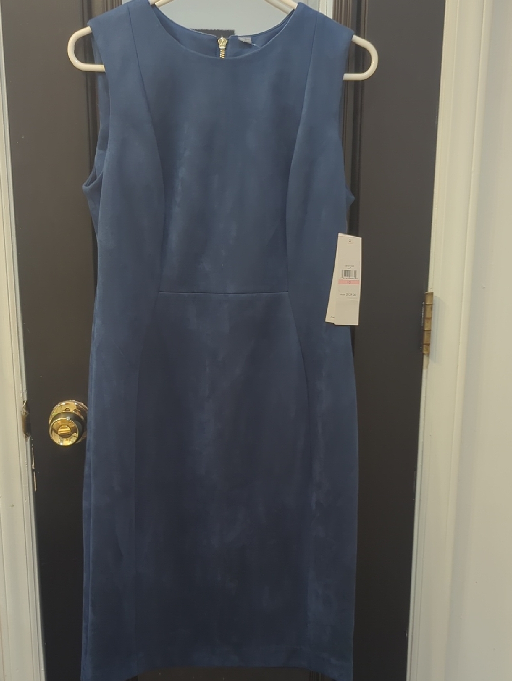 Calvin Klein Navy Sleeveless Sheath Dress